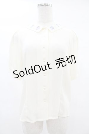 画像: an another angelus / スミレ刺繍衿ブラウス Free OFF WHITE H-25-02-10-1052-CA-BL-NS-ZH