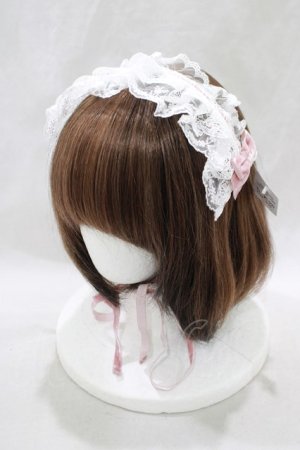 画像: Amavel / Secret Rose Gardenヘッドドレス  オフ/ピンク H-25-02-10-074-CA-AC-NS-ZH