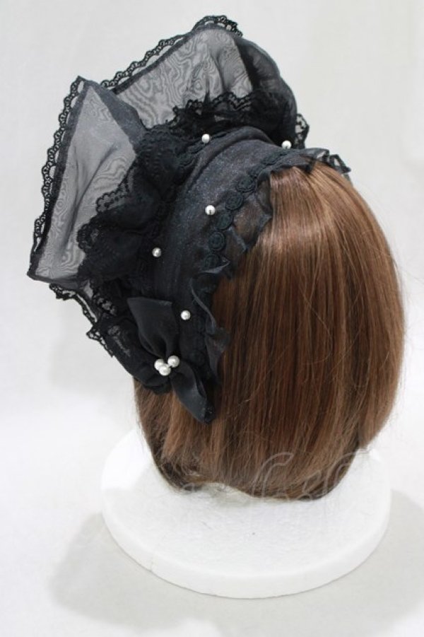 画像2: Angelic Pretty / ブリム付カチューシャ  ブラック H-25-02-11-075-AP-AC-NS-ZH (2)