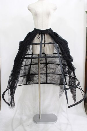 画像: DARK IN LOVE / Rococo style spiderweb tattered birdcage petticoat long skirt M ブラック H-25-02-12-001-PU-SK-KB-ZT020