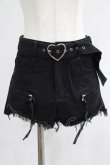 画像1: PUNK RAVE / SWEETHEART SHORTS XS ブラック H-25-02-12-037-PU-PA-KB-ZY (1)