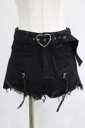 画像: PUNK RAVE / SWEETHEART SHORTS XS ブラック H-25-02-12-037-PU-PA-KB-ZY