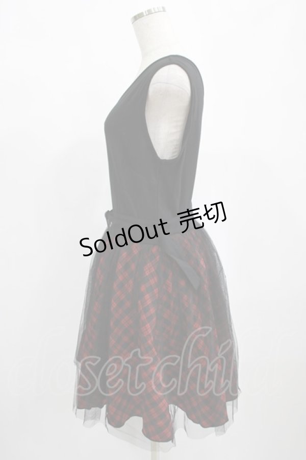 画像2: PUNK RAVE / MIA DRESS M ブラック×レッド H-25-02-12-004-PU-OP-KB-ZY (2)