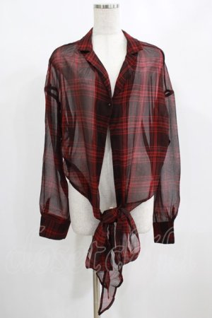 画像: PUNK RAVE / RED TARTAN REBEL SHIRT L-2XL レッド H-25-02-12-044-PU-BL-KB-OS