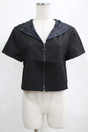 画像: PUNK RAVE / Chinese Style Silk Fan black sailor collar girl uniform jacket M ブラック H-25-02-12-050-PU-TO-KB-ZY