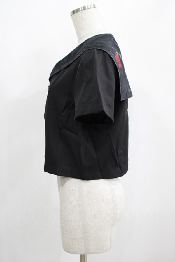 画像2: PUNK RAVE / Chinese Style Silk Fan black sailor collar girl uniform jacket M ブラック H-25-02-12-050-PU-TO-KB-ZY (2)