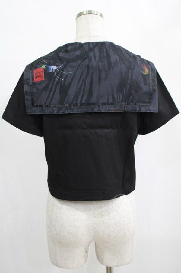 画像3: PUNK RAVE / Chinese Style Silk Fan black sailor collar girl uniform jacket M ブラック H-25-02-12-050-PU-TO-KB-ZY (3)