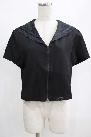 画像: PUNK RAVE / Chinese Style Silk Fan black sailor collar girl uniform jacket XL ブラック H-25-02-12-053-PU-TO-KB-OS