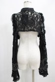 画像3: DARK IN LOVE / Gothic bell sleeves cold shoulder lace cape XXL ブラック H-25-02-12-054-PU-TO-KB-ZH (3)