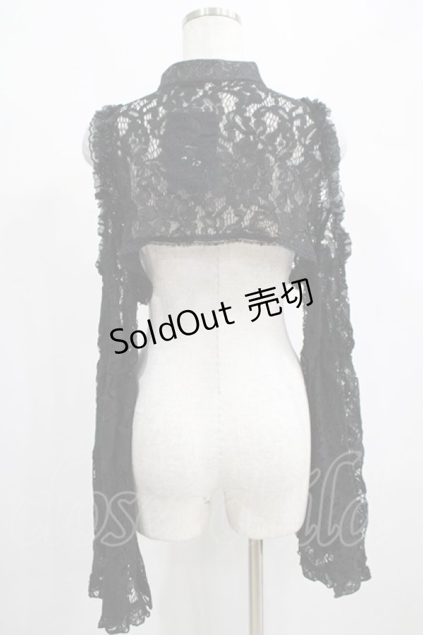 画像3: DARK IN LOVE / Gothic bell sleeves cold shoulder lace cape XXL ブラック H-25-02-12-054-PU-TO-KB-ZH (3)