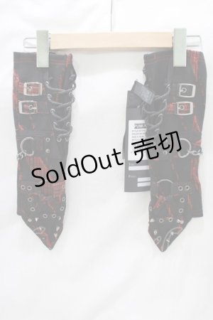 画像: PUNK RAVE / MAD GIRL GLOVES  黒×赤 H-25-02-12-059-PU-ZA-KB-ZH