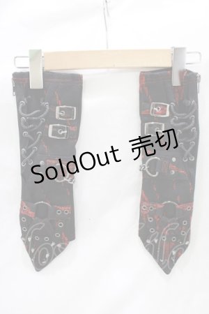 画像: PUNK RAVE / MAD GIRL GLOVES  黒×赤 H-25-02-12-060-PU-ZA-KB-ZH