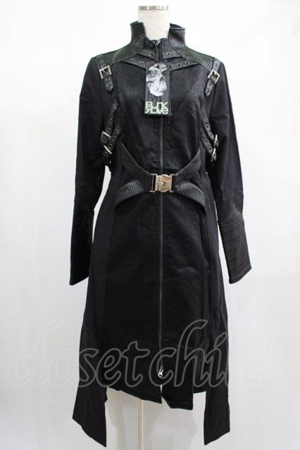 画像1: PUNK RAVE / Vluturia coat L ブラック H-25-02-13-001-PU-CO-KB-ZT-C006 (1)