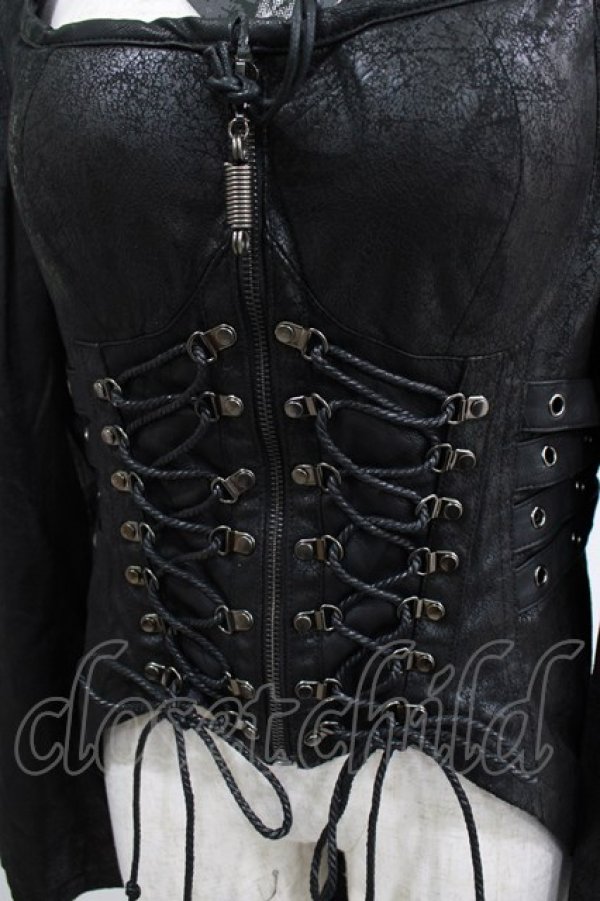 画像4: PUNK RAVE / Blitzkrieg coat M ブラック H-25-02-13-037-PU-CO-KB-ZT-C006 (4)