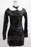 画像1: PUNK RAVE / Morena PVC dress XS ブラック H-25-02-13-065-PU-OP-KB-OS (1)