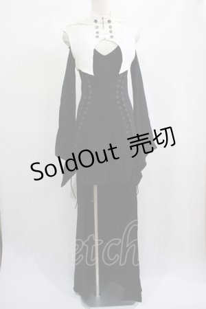 画像: PUNK RAVE / Gothic Abbess dress S ブラック×ホワイト H-25-02-13-010-PU-OP-KB-ZH