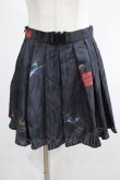 画像1: PUNK RAVE / Black printed pleated skirt XS ブラック H-25-02-13-031-PU-SK-KB-ZY (1)