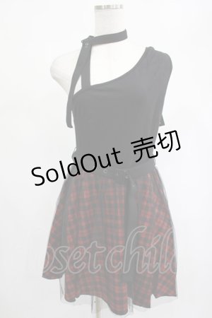 画像: PUNK RAVE / MIA DRESS M ブラック×レッド H-25-02-14-1010-PU-OP-KB-ZI