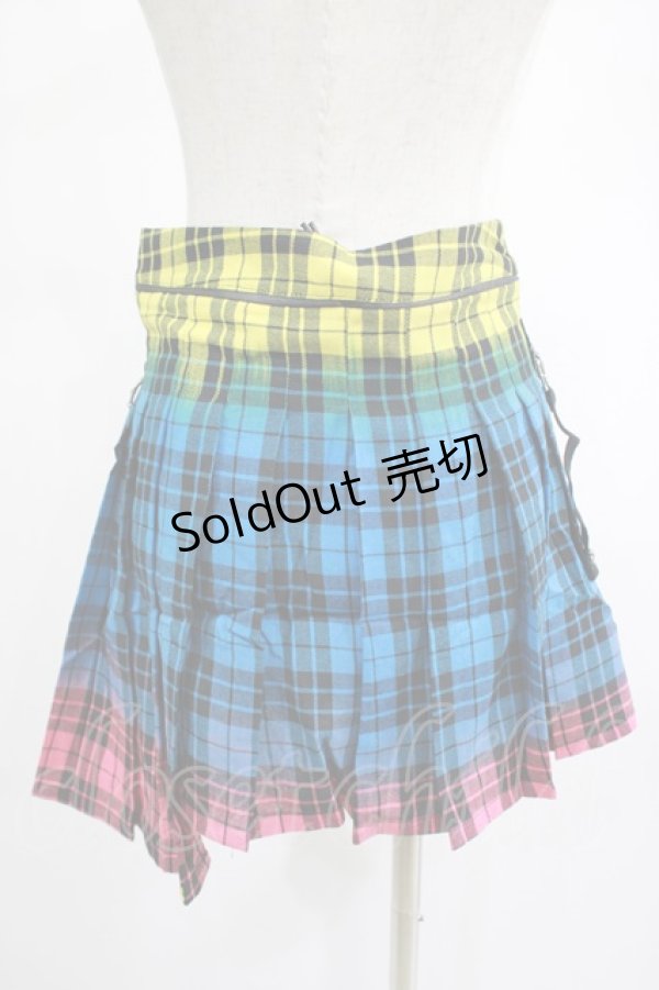 画像2: PUNK RAVE / COLOUR PUNK SKIRT XS ミックスカラー H-25-02-14-1015-PU-SK-KB-ZS (2)