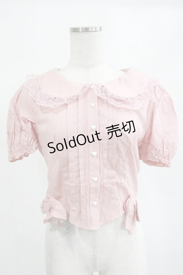 画像1: DARK IN LOVE / Pink princess heart button doll collar blouse XS ピンク H-25-02-14-1028-PU-BL-KB-ZH (1)