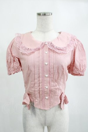 画像: DARK IN LOVE / Pink princess heart button doll collar blouse S ピンク H-25-02-14-1029-PU-BL-KB-ZY