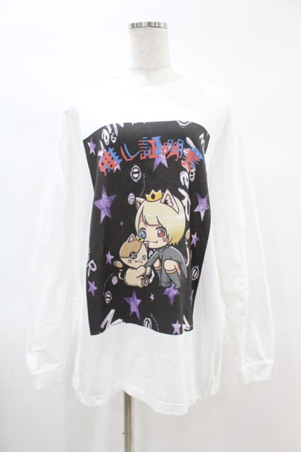 画像1: NieR Clothing / プリントLONG CUTSEW XL 白 H-25-02-17-053-PU-TO-KB-ZH (1)