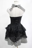 画像2: DARK IN LOVE / Gothic striped big cross prom dress XS 黒×白 H-25-02-19-2005-PU-OP-KB-ZH (2)