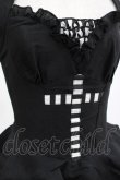 画像3: DARK IN LOVE / Gothic striped big cross prom dress XS 黒×白 H-25-02-19-2005-PU-OP-KB-ZH (3)