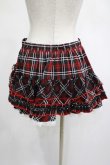 画像2: DARK IN LOVE / red white plaid mesh sweet cool mini skirt XL 赤 H-25-02-19-2026-PU-SK-KB-ZH (2)