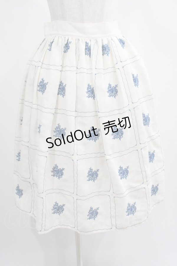 画像1: an another angelus / タイル総刺繍ギャザースカート Free OFF WHITE H-25-02-19-018-CA-SK-NS-ZH (1)