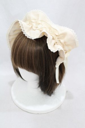 画像: axes femme kawaii / ドットチュールフリルカチューシャ  アイボリー H-25-02-20-1005-AX-AC-NS-ZH