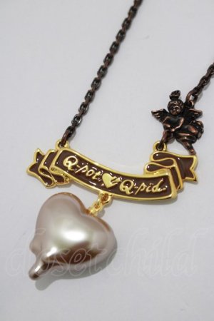 画像: Q-pot. / Q-pot.×Q-pid. Sweetheart Necklace  ブラウン H-25-02-20-069-QP-AC-KB-ZH