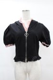 画像1: DARK IN LOVE / Alternative fashion cat haunt zipper top L ブラック H-25-02-21-1052-PU-TO-KB-ZH (1)