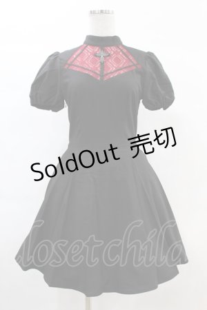 画像: DARK IN LOVE / Gothic doll lace red in black dress XS ブラック×レッド H-25-02-21-1015-PU-OP-KB-ZH