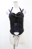 画像1: DARK IN LOVE / Punk rock moon violet lace up arrow halter corset S ブラック H-25-02-21-1035-PU-TO-KB-ZH (1)