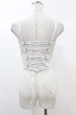 画像2: DARK IN LOVE / Punk white rib-chain zipper corset XS ホワイト H-25-02-21-1037-PU-TO-KB-ZH (2)