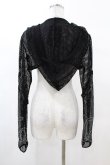 画像2: DARK IN LOVE / Fishnet hooded punk cape XXL ブラック H-25-02-22-1055-PU-TO-KB-ZH (2)