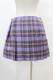 画像2: DARK IN LOVE / Punk purple checked splicing black pleated skirt M パープル×ブラック H-25-02-22-1006-PU-SK-KB-ZH (2)