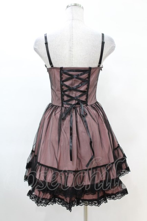 画像2: DARK IN LOVE / Cool mesh pink doll dress XS ピンク×ブラック H-25-02-22-1010-PU-OP-KB-ZH (2)