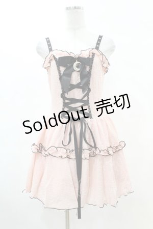 画像: DARK IN LOVE / Pink doll moon strap dress S ピンク H-25-02-22-1013-PU-OP-KB-ZS