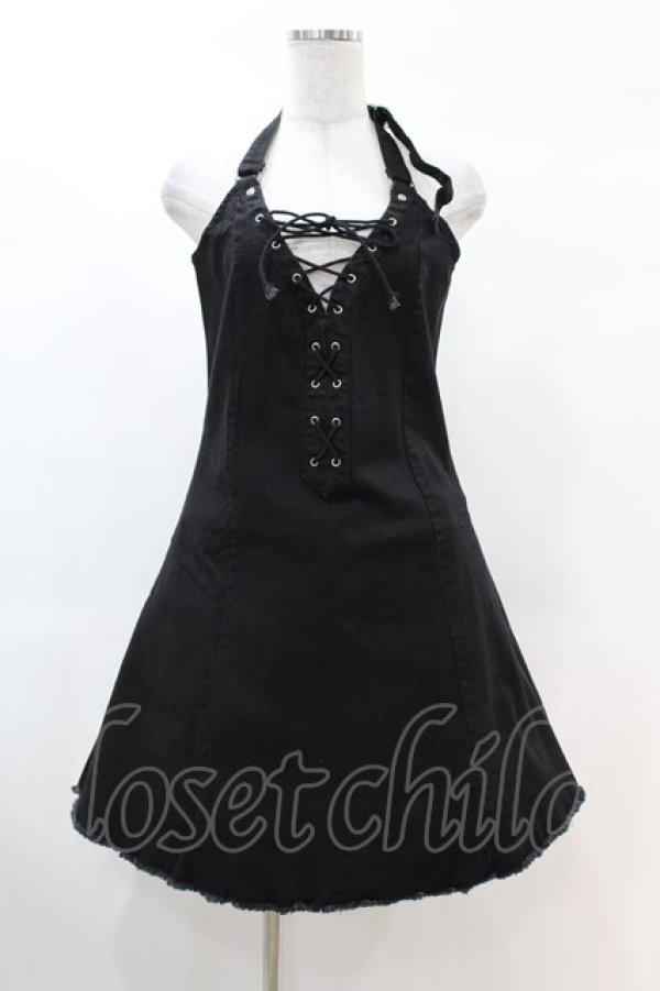 画像1: KILL STAR / Subzero Halter Dress M ブラック H-25-02-22-1014-SL-OP-KB-ZH (1)