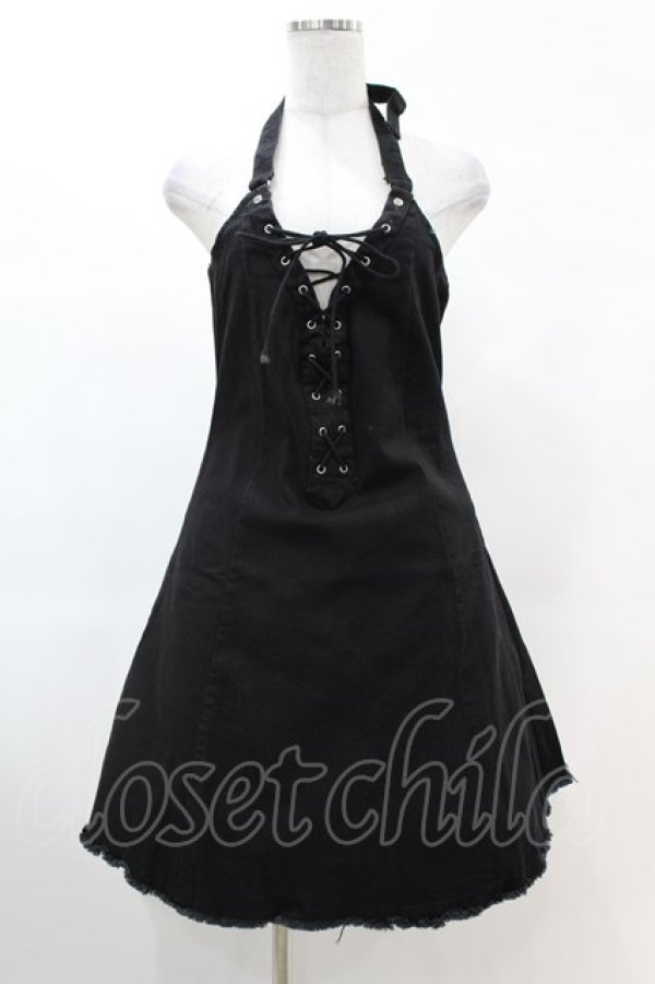 画像1: KILL STAR / Subzero Halter Dress S ブラック H-25-02-22-1015-SL-OP-KB-ZH (1)