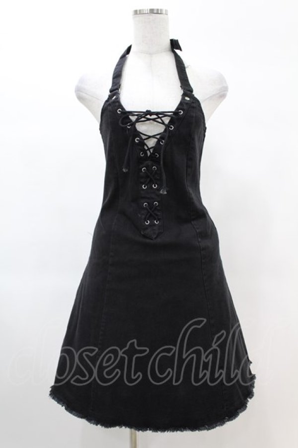 画像1: KILL STAR / Subzero Halter Dress XS ブラック H-25-02-22-1018-SL-OP-KB-ZH (1)