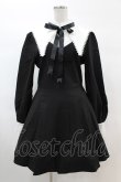 画像1: DARK IN LOVE / Gothic lolita black and white bow neck dress L ブラック H-25-02-22-1036-PU-OP-KB-ZH (1)