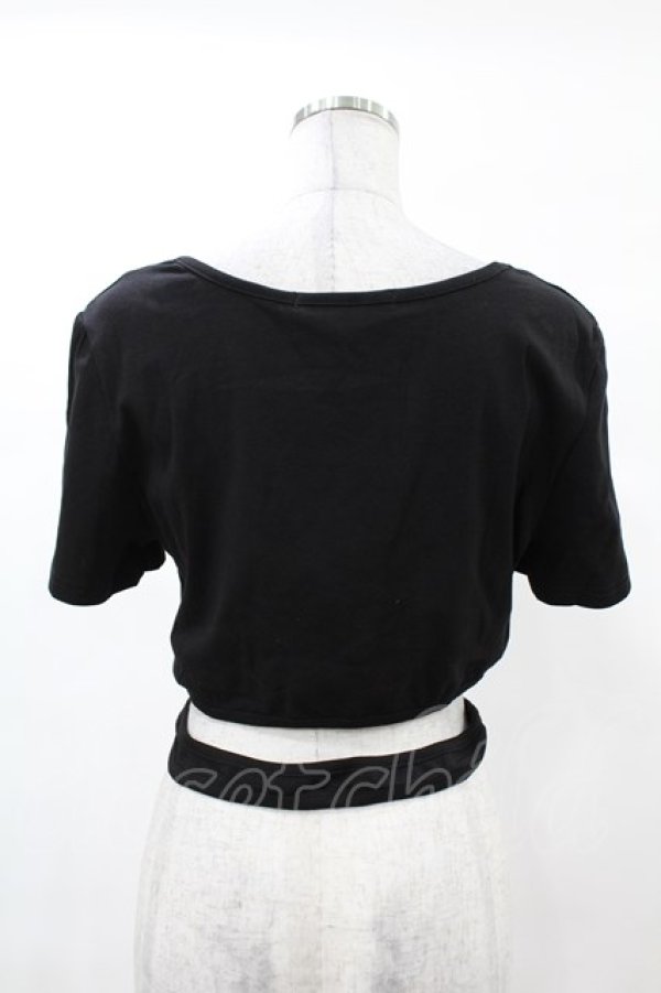 画像2: DARK IN LOVE / Punk locomotive check heart crop top XL ブラック H-25-02-22-1041-PU-TO-KB-ZH (2)