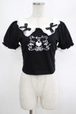 画像1: DARK IN LOVE / Black lolita two little bears doll top XS ブラック H-25-02-23-057-PU-TO-KB-ZH (1)