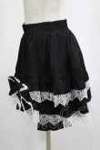 画像2: DARK IN LOVE / Black lolita white bow contrast mini skirt S-M ブラック H-25-02-23-060-PU-SK-KB-ZH (2)