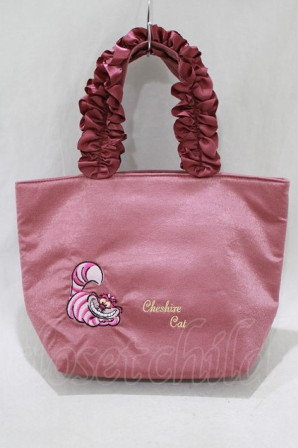 画像1: Maison de FLEUR / Cheshire Cat/フリルハンドルトートバッグ  ダークピンク H-25-02-24-057-LO-BG-NS-ZH (1)