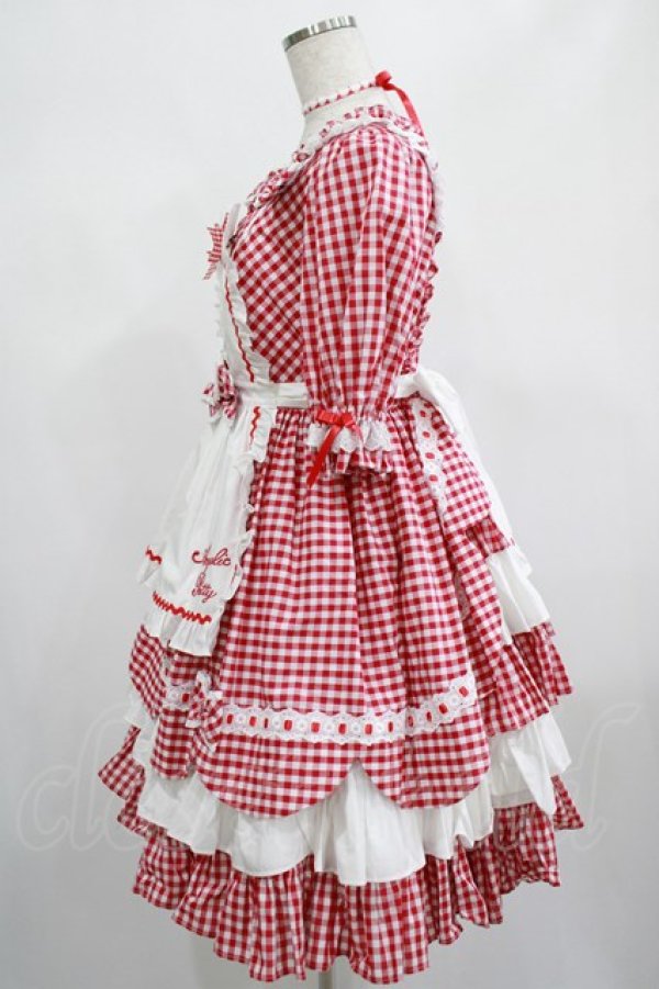 画像2: Angelic Pretty / Heart CafeワンピースSet Free レッド H-25-02-24-002-AP-OP-NS-ZH (2)