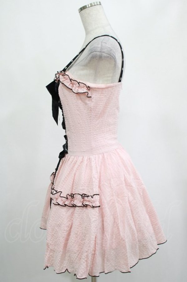 画像2: DARK IN LOVE / Pink doll moon strap dress S ピンク H-25-02-25-026-PU-OP-KB-ZH (2)